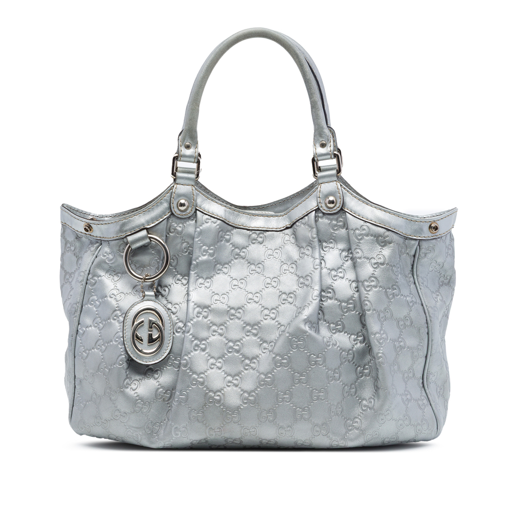 Pre-Loved Gucci Medium Metallic Guccissima Sukey Tote